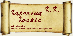 Katarina Košpić vizit kartica